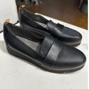 Dr. Scholl's Women's Black Snake Webster Wedge Loafer Slip On, Size 8, NWOT